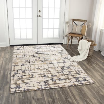 Alora Decor Belice Transitional Beige/Gray Wool/Tencel Blend Area Rug