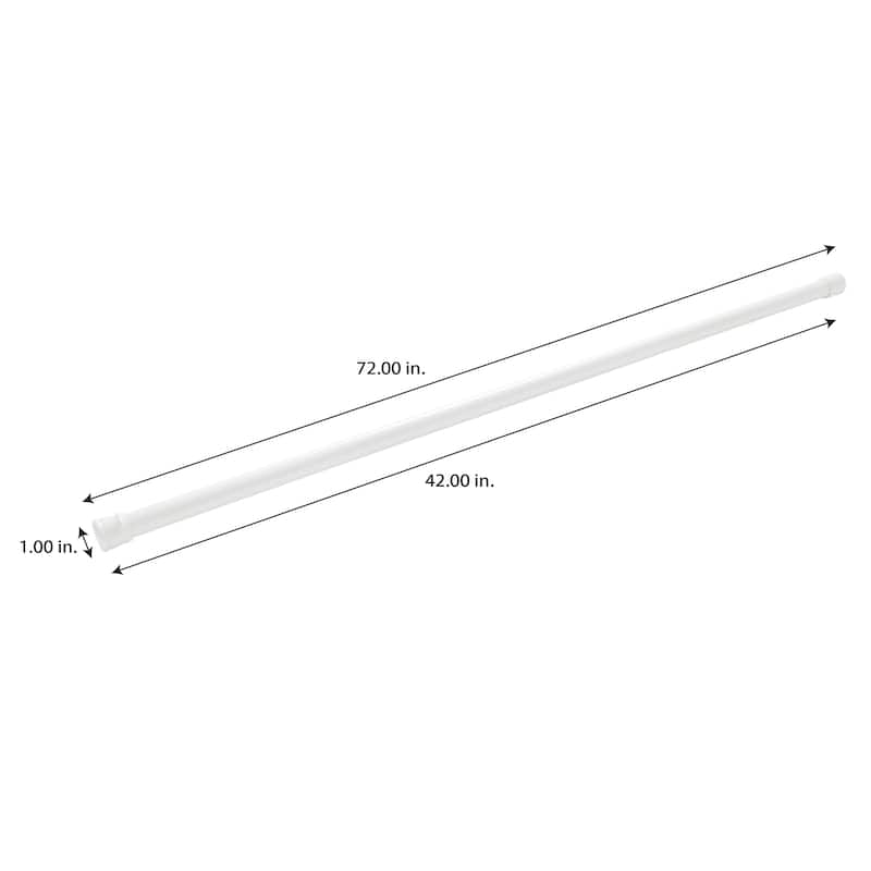 Bath Bliss Tension White Metal Shower Rod