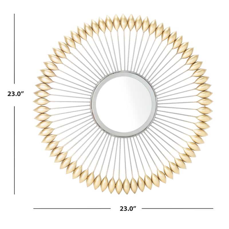 SAFAVIEH Stormy 23-inch Gold Round Mirror - 23" W x 1.5" L x 23" H - 23Wx2Dx23H