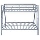 preview thumbnail 8 of 7, Silver Twin XL over Queen Metal Bunk Bed with Ladder and Guardrails