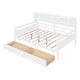 preview thumbnail 5 of 16, Full size Daybed, Wood Slat Support, with Bedside Shelf and Two Drawers
