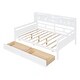 preview thumbnail 34 of 73, Roomfitters Full/Twin Size Daybed, Wood Slat Support, with Bedside Shelf and Two Drawers