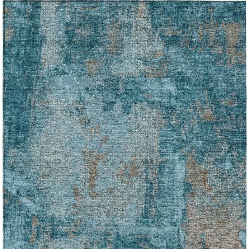 HomeRoots Abstract Transitional Rectangle Outdoor Rug