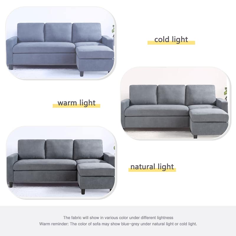 Futzca Modern Convertible Sectional Sofa L-Shaped Couch