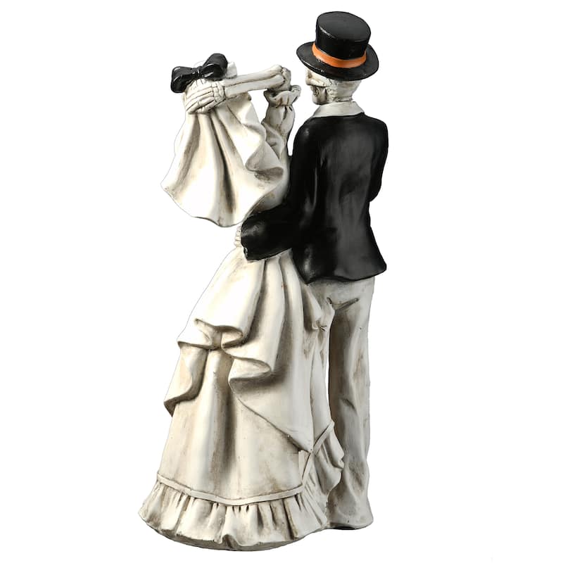 National Tree Company Halloween Skeleton Bride and Groom Decoration, Halloween Collection, 11 inches - 11 in