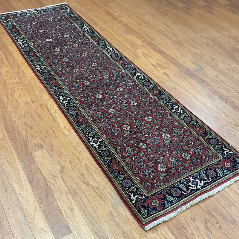 HERAT ORIENTAL Handmade 2'6 x 8' Herati Wool Runner - 2'6" x 8'