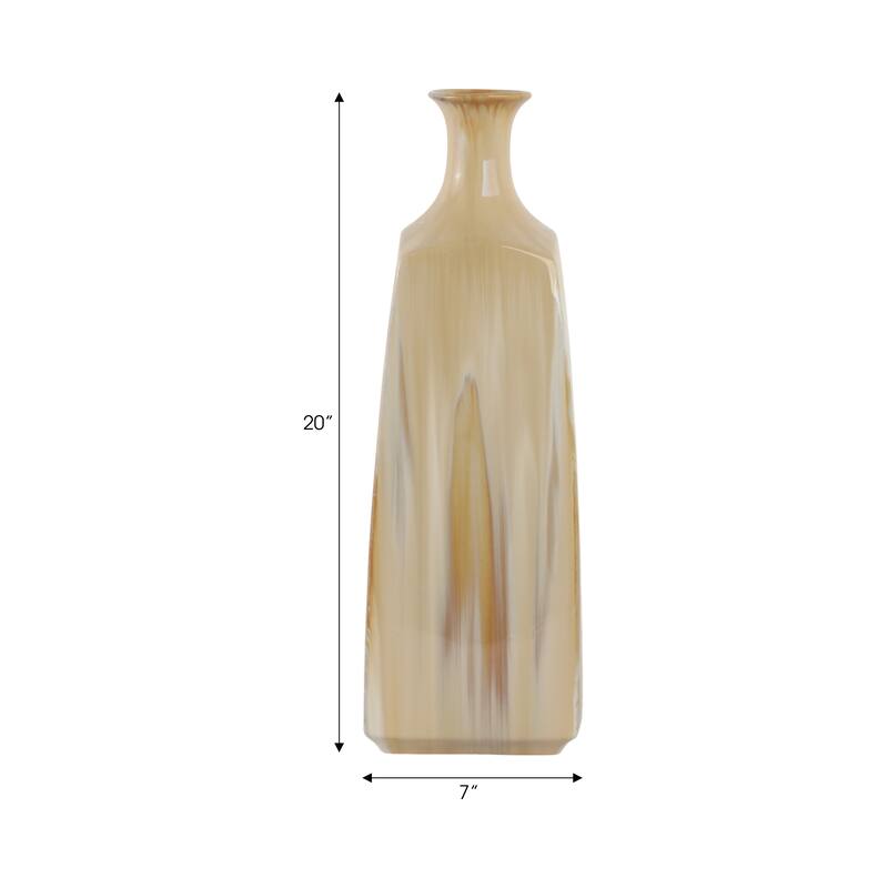 Stoneware Vase Sleek Decorative Contemporary Casual Home Style