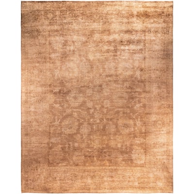 Overdyed One-of-a-Kind Hand-Knotted Area Rug - Beige - 12' 1" x 14' 10"