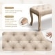 preview thumbnail 3 of 19, Wooden Upholstered Tufted Bench
