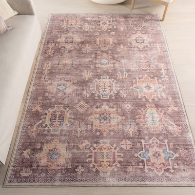 Nuloom Philomena Medallion SplashGuard Machine Washable Area Rug