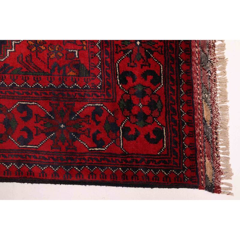 ECARPETGALLERY Hand-knotted Finest Khal Mohammadi Red Wool Rug - 2'9 x 9'11