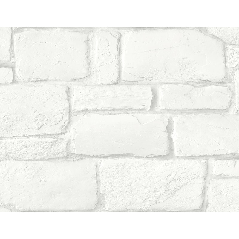 A-Street Prints Casablanca White Stone Wallpaper