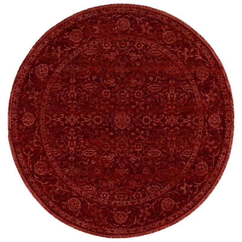 SAFAVIEH Vintage Overdye Rieka Rug - 6'7" Round - Red