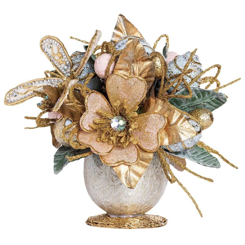 Transpac Styrofoam Glitter Easter Arrangement Home Decorations Easter - Multi