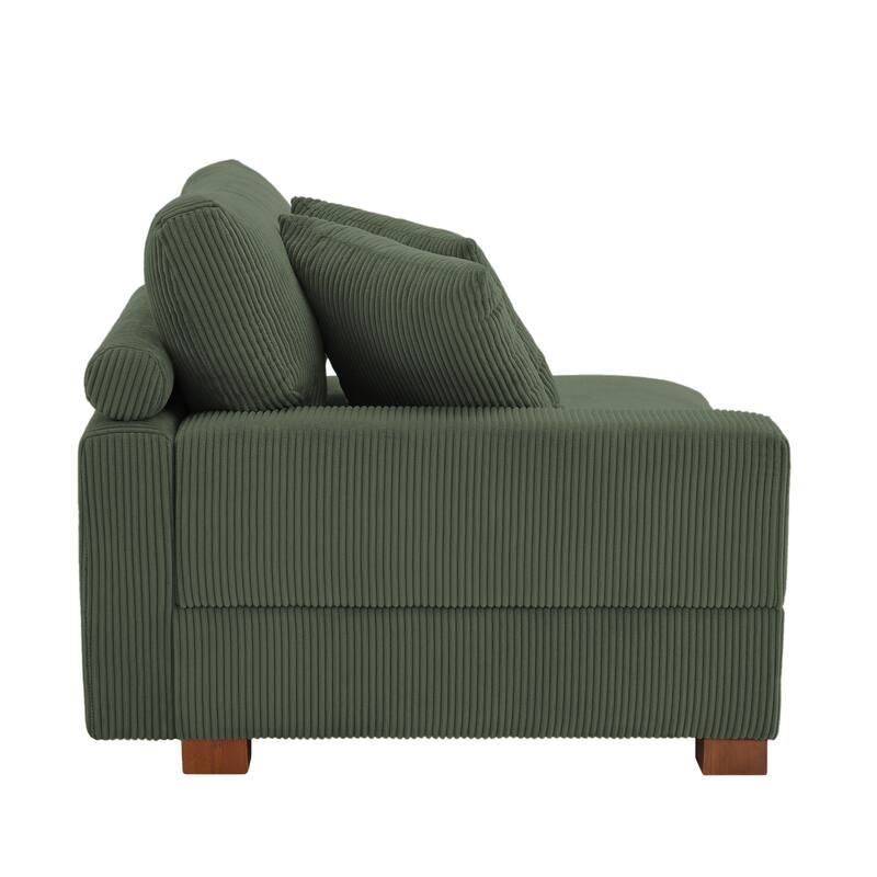 Corduroy Armchair Sofa Corner Chairs With Pillows