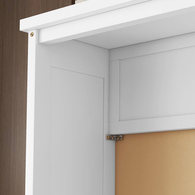 Queen Size Murphy Bed Space-Saving Hidden Wall Bed Cabinet with Gas Struts