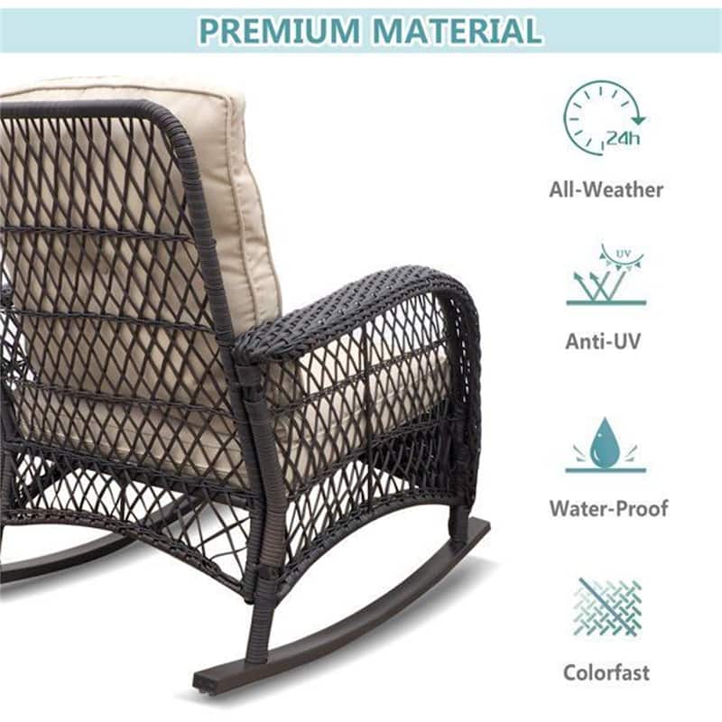 Outdoor Wicker Rocking Chair