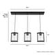 preview thumbnail 13 of 15, Hunter Astwood 3-Light Linear Cluster, Kitchen Island, Dining Room - Transitional, Contemporary, Modern Farmhouse