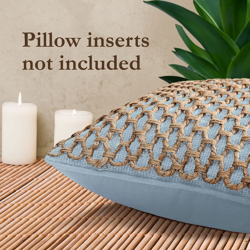 Boho Living Jada Braided Cotton/Jute Throw Pillows