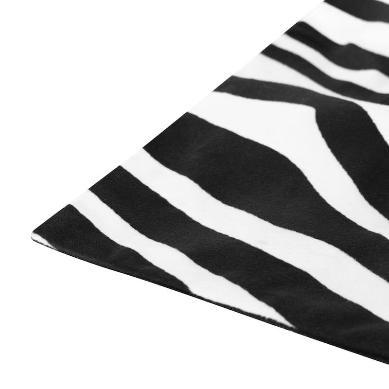 Sevita Handmade Black/White Animal Print Polyester Throw Pillow, 20" x 20"