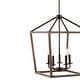 preview thumbnail 43 of 47, Oria Iron Farmhouse Industrial Lantern LED Pendant, Oil Rubbed Bronze/Faux Wood by JONATHAN Y