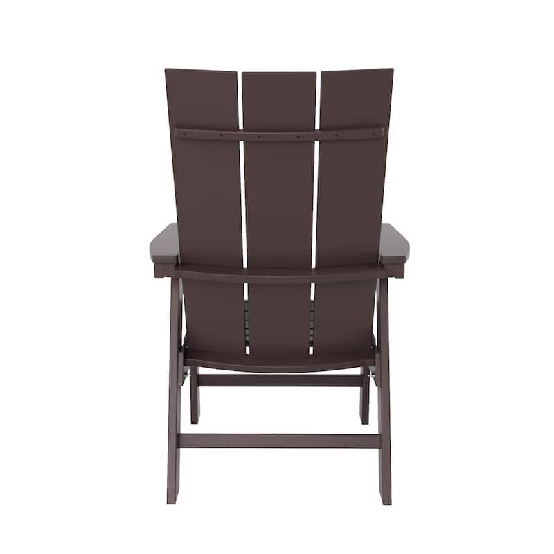 Polytrends Shoreside Hdpe All Weather Outdoor Patio Adirondack Dining Chair (1PC)