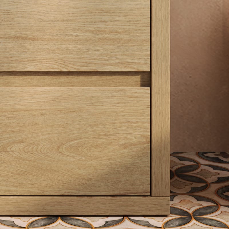 Freestanding Bathroom Vanity with Ceramic Sink and Drawers