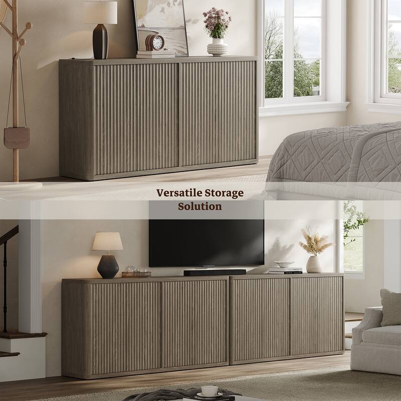 66.3W"Storage Cabinet with Adjustable Shelves