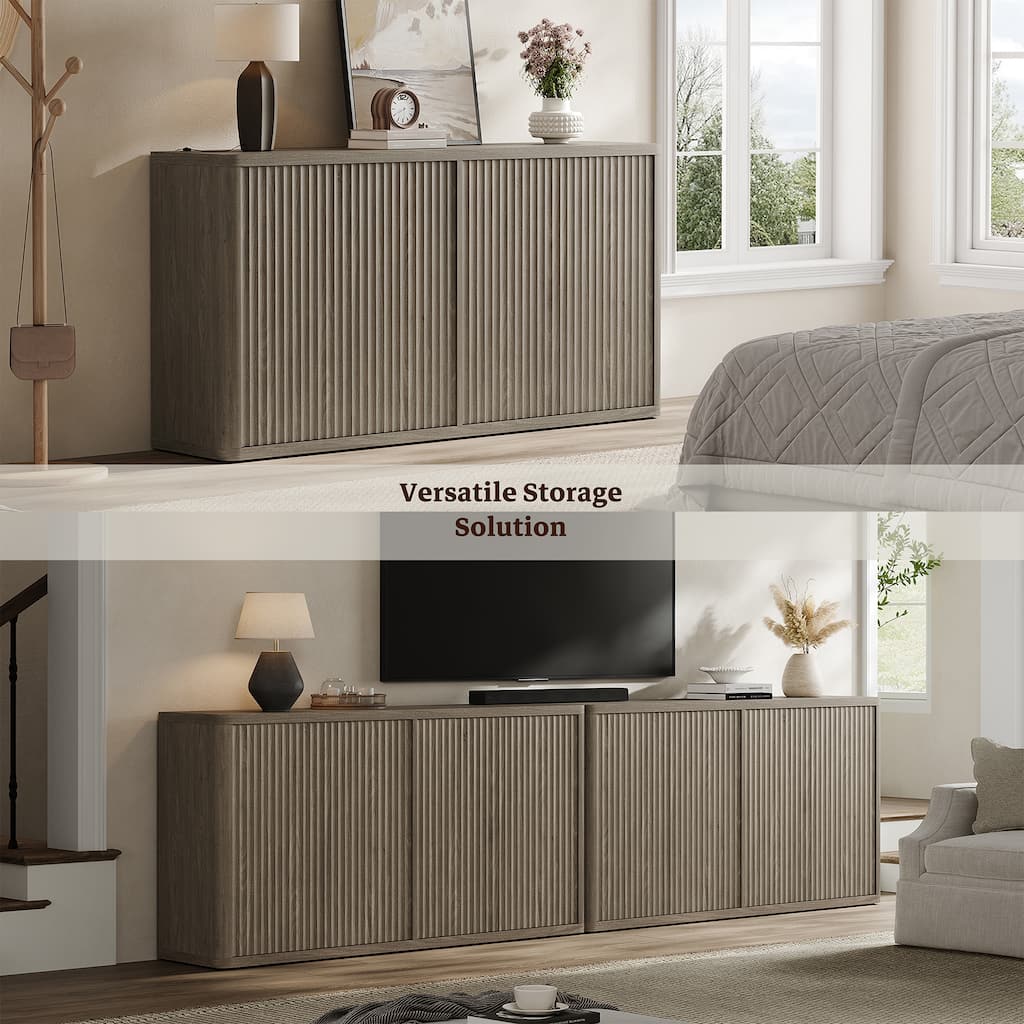 66.3W"Storage Cabinet with Adjustable Shelves