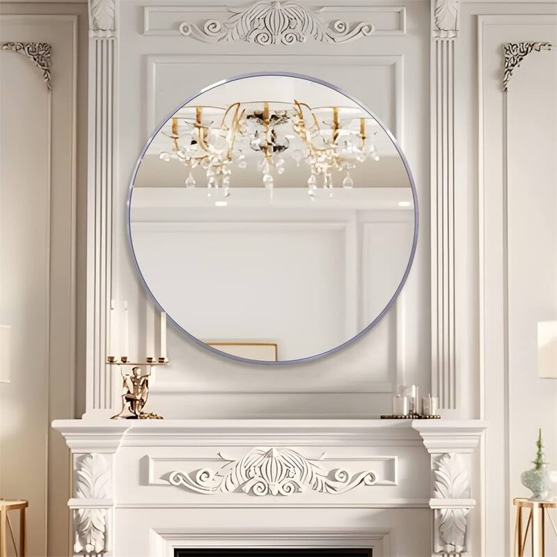 39 Inch Metal Round Bathroom Mirror
