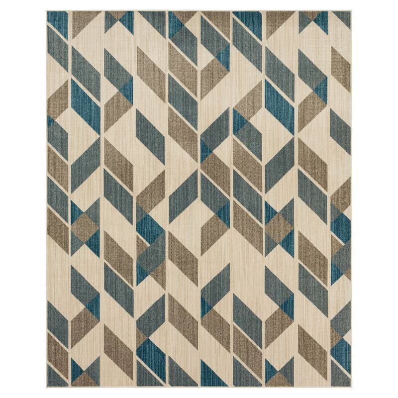 Mohawk Home Rimto Modern Geometric Area Rug - 2' x 3' - Blue - Runner/Rectangle