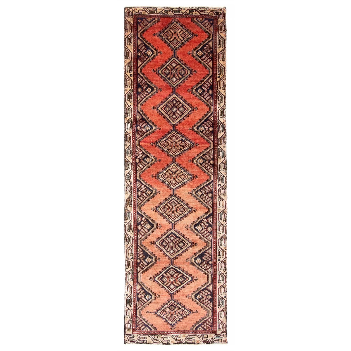 ECARPETGALLERY Hand-knotted Anadol Dark Copper Wool Rug - 2'10 x 10'3