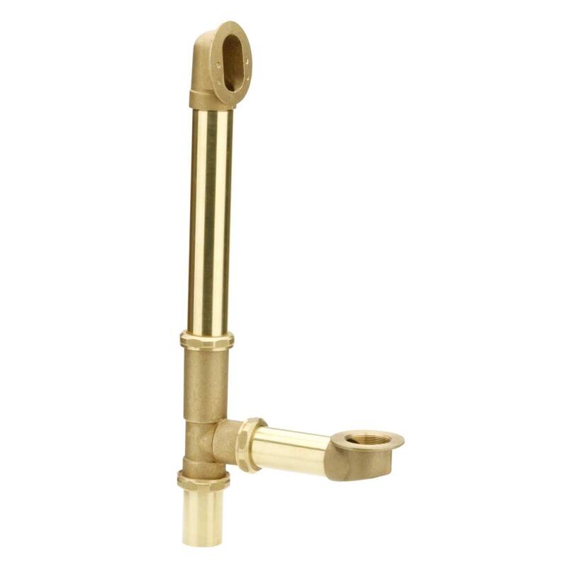 Solid Brass Tub Drain Overflow Lift Turn Control No Plug Renovators Supply