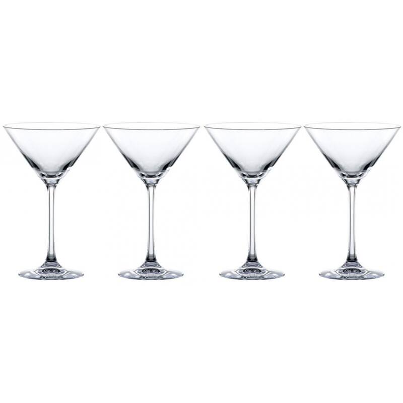 Nachtmann Set of 4 Vivendi Crystal Glass Martini GlassES - 6.88 oz.
