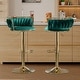 preview thumbnail 160 of 198, Modern Velvet Adjustable Swivel Bar Stools Set of 2