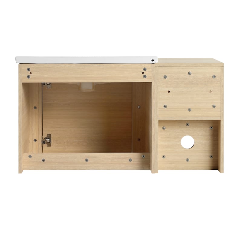 Bathroom Vanity With Sink In 24/28/36/40/60/68 Inch, Floating Bathroom Vanity With Soft Close Door