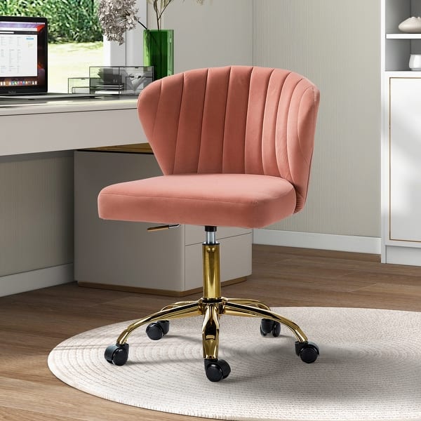 Ilia Modern Velvet Wingback 360degree Ergonomic Office Task Chair with ...