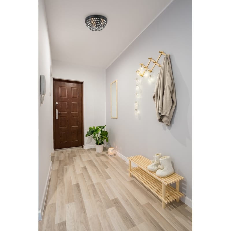 Taye 3 light Matte Black Flush Mount
