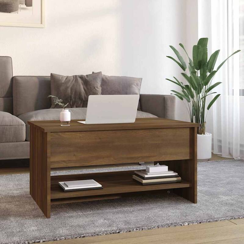 vidaXL Coffee Table Lift Top End Table Accent Side Sofa Table Engineered Wood - 31.5" x 19.7" x 16.7"