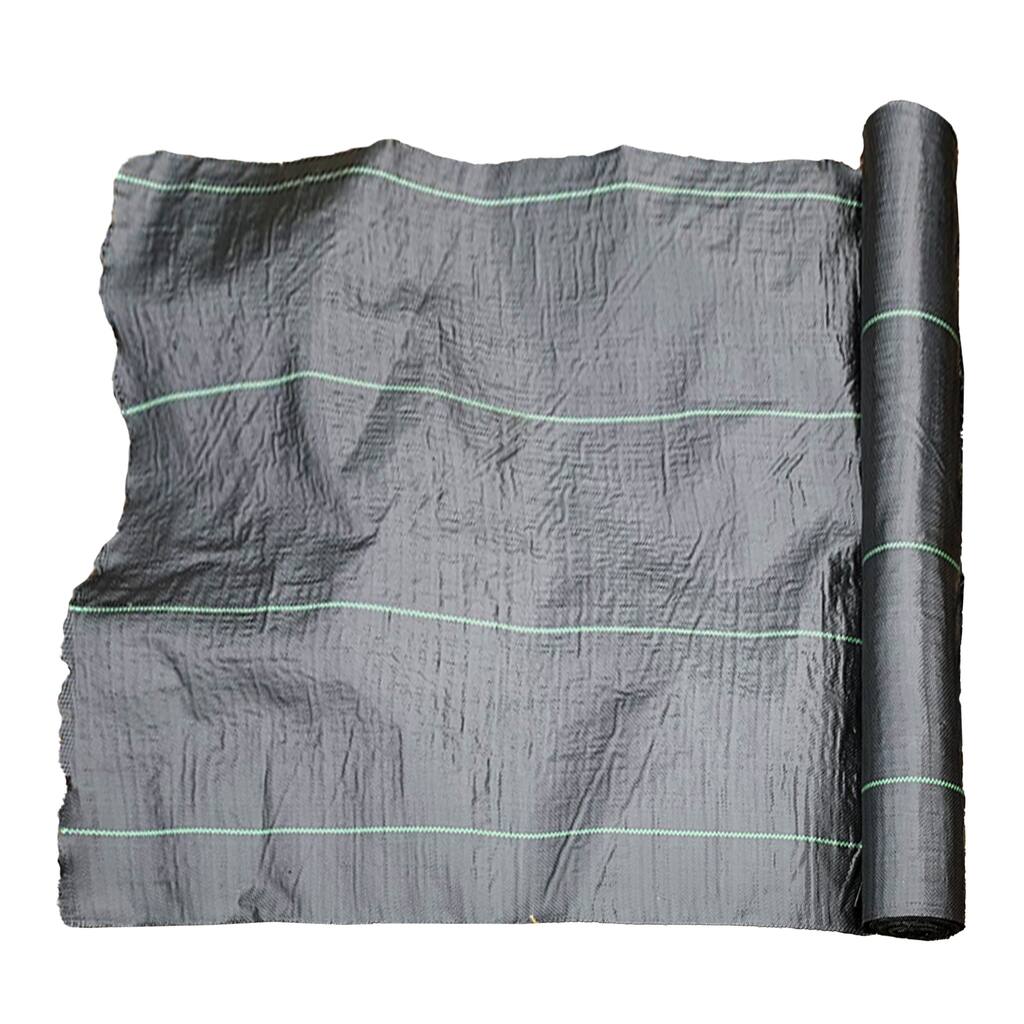 ALEKO Garden Landscape Woven Weed Barrier Fabric 3 x 100 ft. Black with Green Stripes