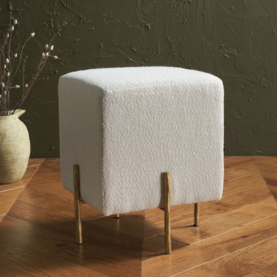 SAFAVIEH Couture Jessa Square Boucle Ottoman