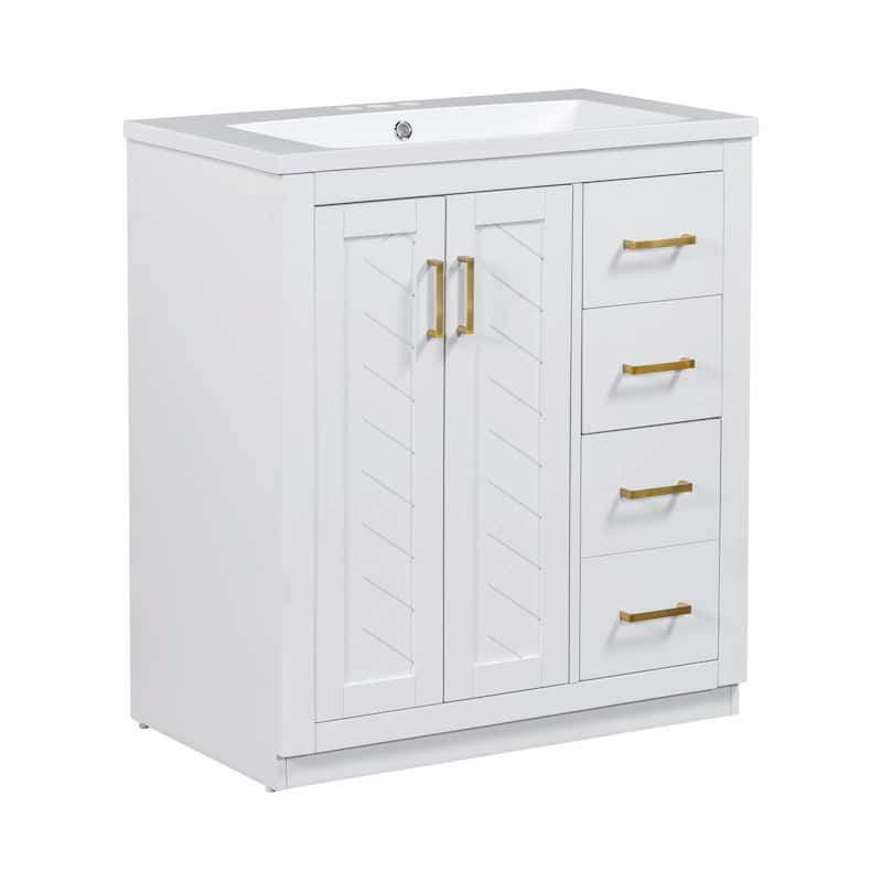 30'' Bathroom Vanity with Resin Sink