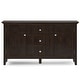 preview thumbnail 7 of 16, WYNDENHALL Freemont SOLID WOOD 54 inch Wide Transitional Sideboard Buffet - 17" D x 54" W x 30" H