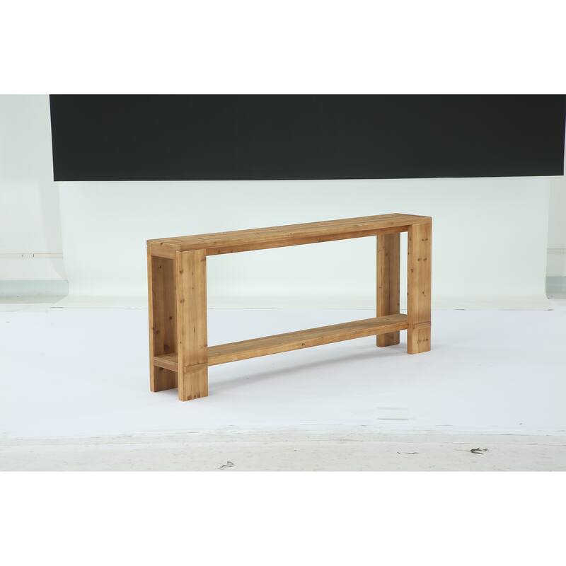 70.9-Inch Extra Long Console Table, Narrow Entryway Accent Table - Brown