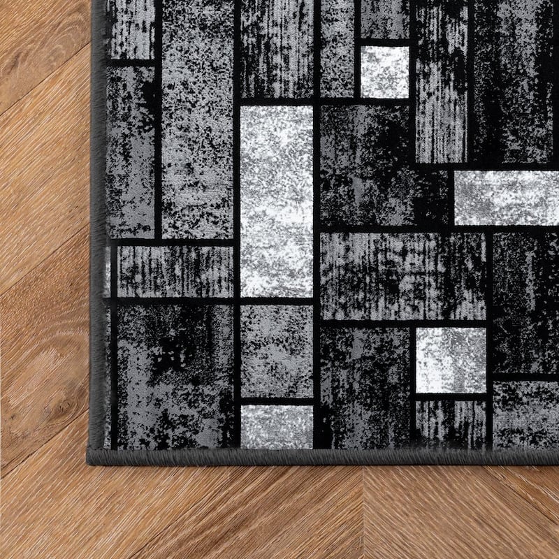 Luxe Weavers Geometric Squares Modern Area Rug - 8' x 10'