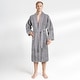 preview thumbnail 17 of 44, American Soft Linen Cotton Turkish Bathrobes Soft Absorbent Men Robes 2X-Large - Light Grey