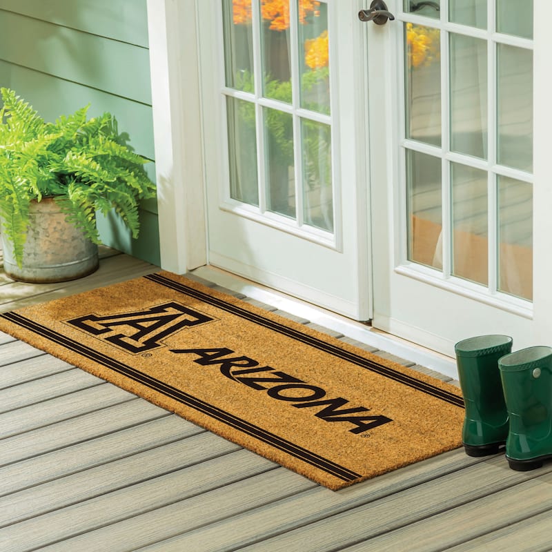 University of Arizona Monochrome Indoor/Outdoor Coir Door Mat - 60" x 24"