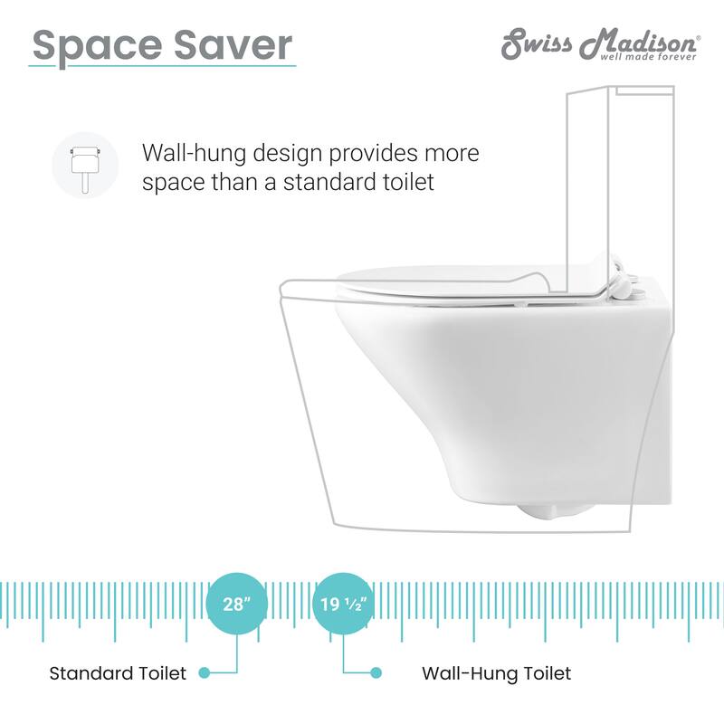 Monaco Wall-Hung Round Compact Toilet Bowl