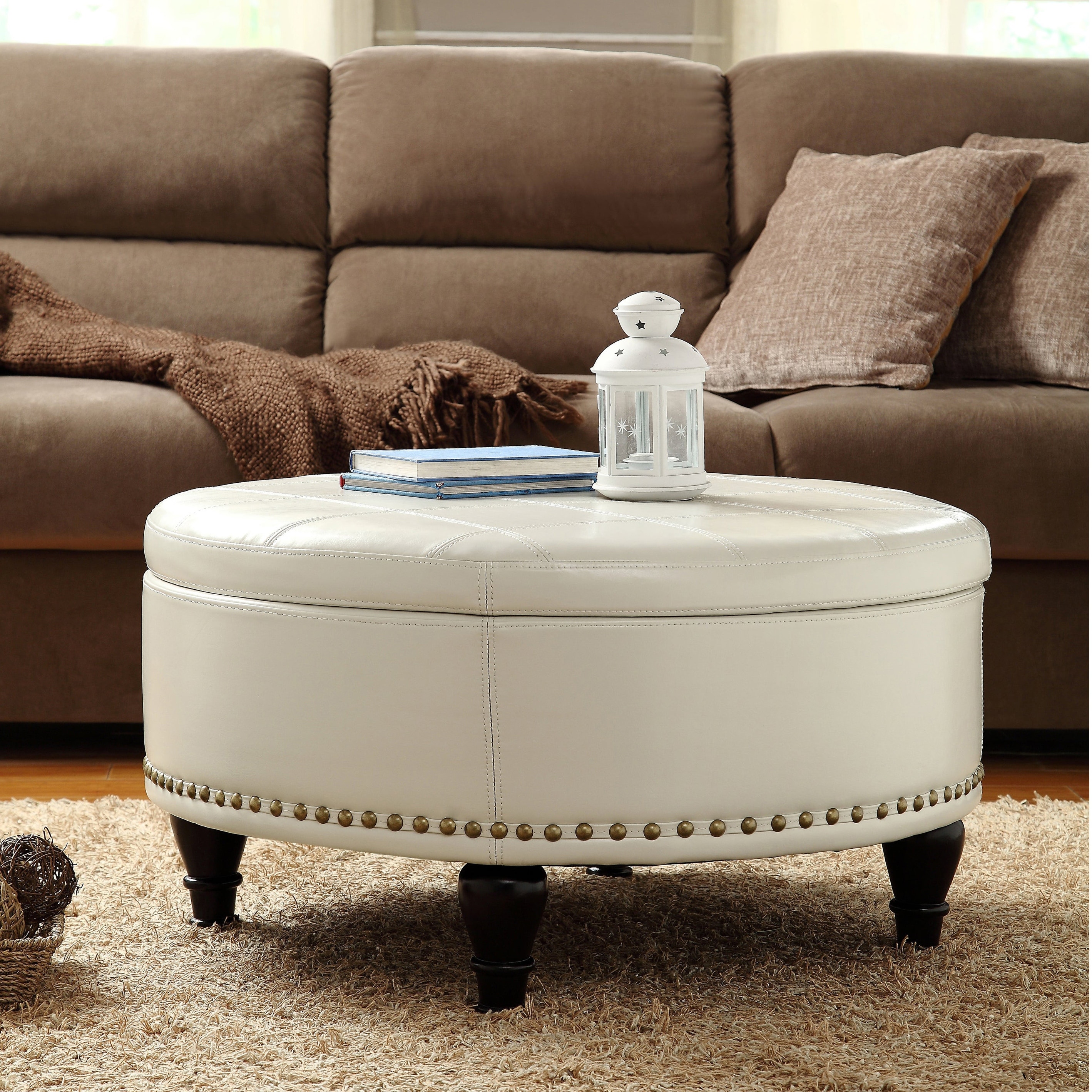 Copper Grove Payara Round Storage Ottoman