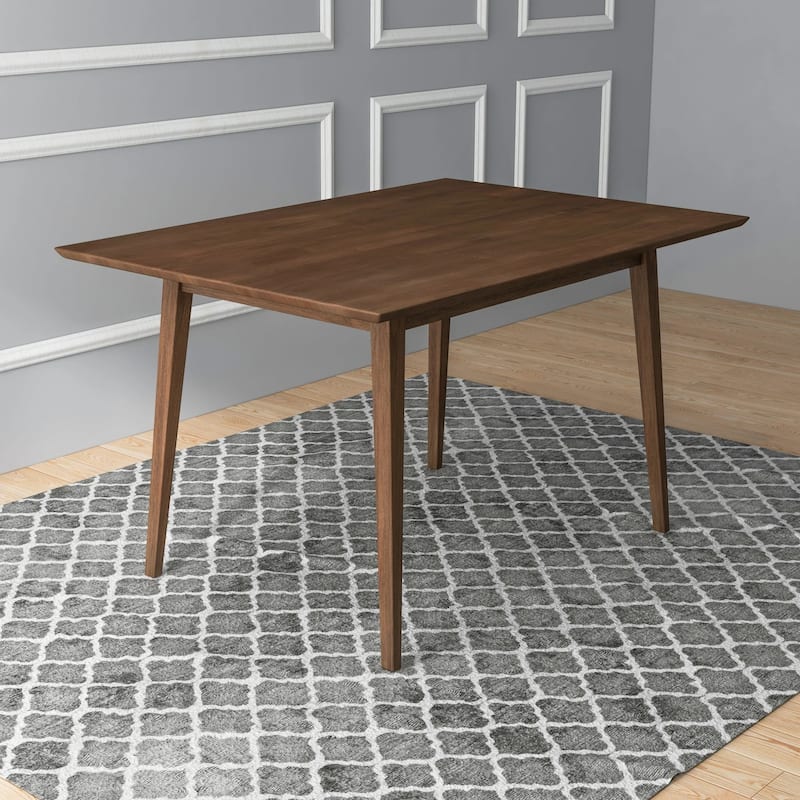 GDFStudio - Mary Modern 47" Rectangular Solid Wood Dining Table with Beveled Edges